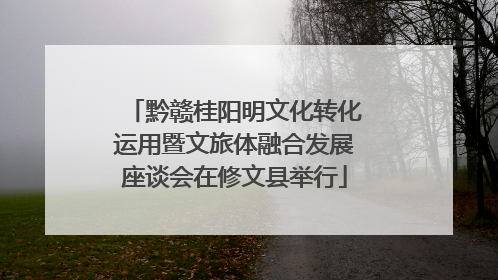 黔赣桂阳明文化转化运用暨文旅体融合发展座谈会在修文县举行