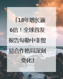 18年增长逾6倍！全球首发报告勾勒中非贸易合作格局深刻变化