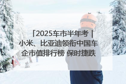 2025车市半年考｜小米、比亚迪领衔中国车企市值排行榜 保时捷跌出全球TOP10