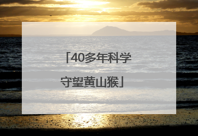 40多年科学守望黄山猴