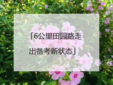 6公里田园路走出备考新状态