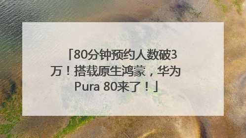 80分钟预约人数破3万！搭载原生鸿蒙，华为Pura 80来了！