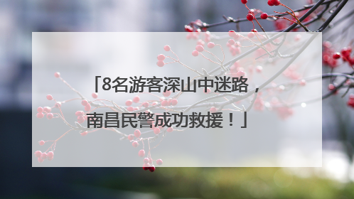8名游客深山中迷路，南昌民警成功救援！